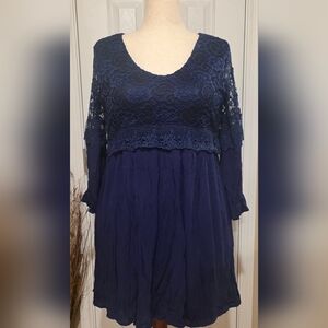 Kenace Navy Lace Dress